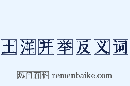 土洋并举反义词是什么意思的图片